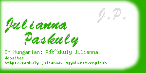 julianna paskuly business card